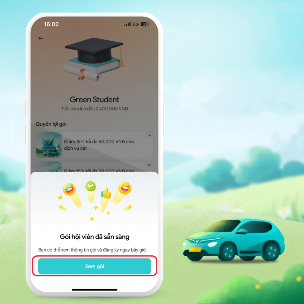 Truy cập gói Green Student